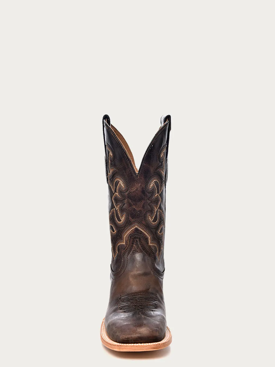 A4264 - MEN'S EMBROIDERY MOKA SQUARE TOE COWBOY BOOT