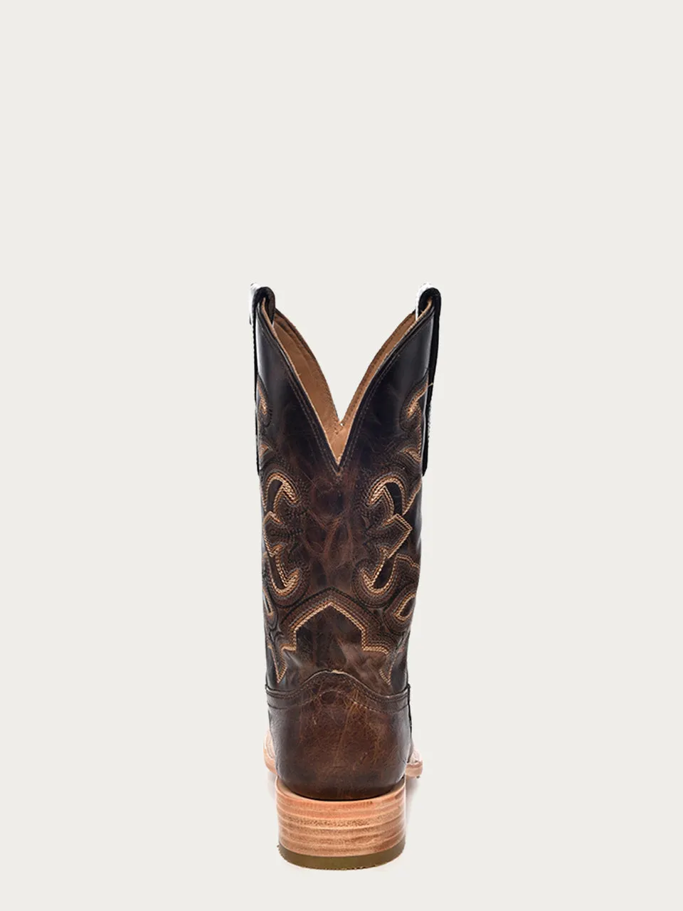 A4264 - MEN'S EMBROIDERY MOKA SQUARE TOE COWBOY BOOT