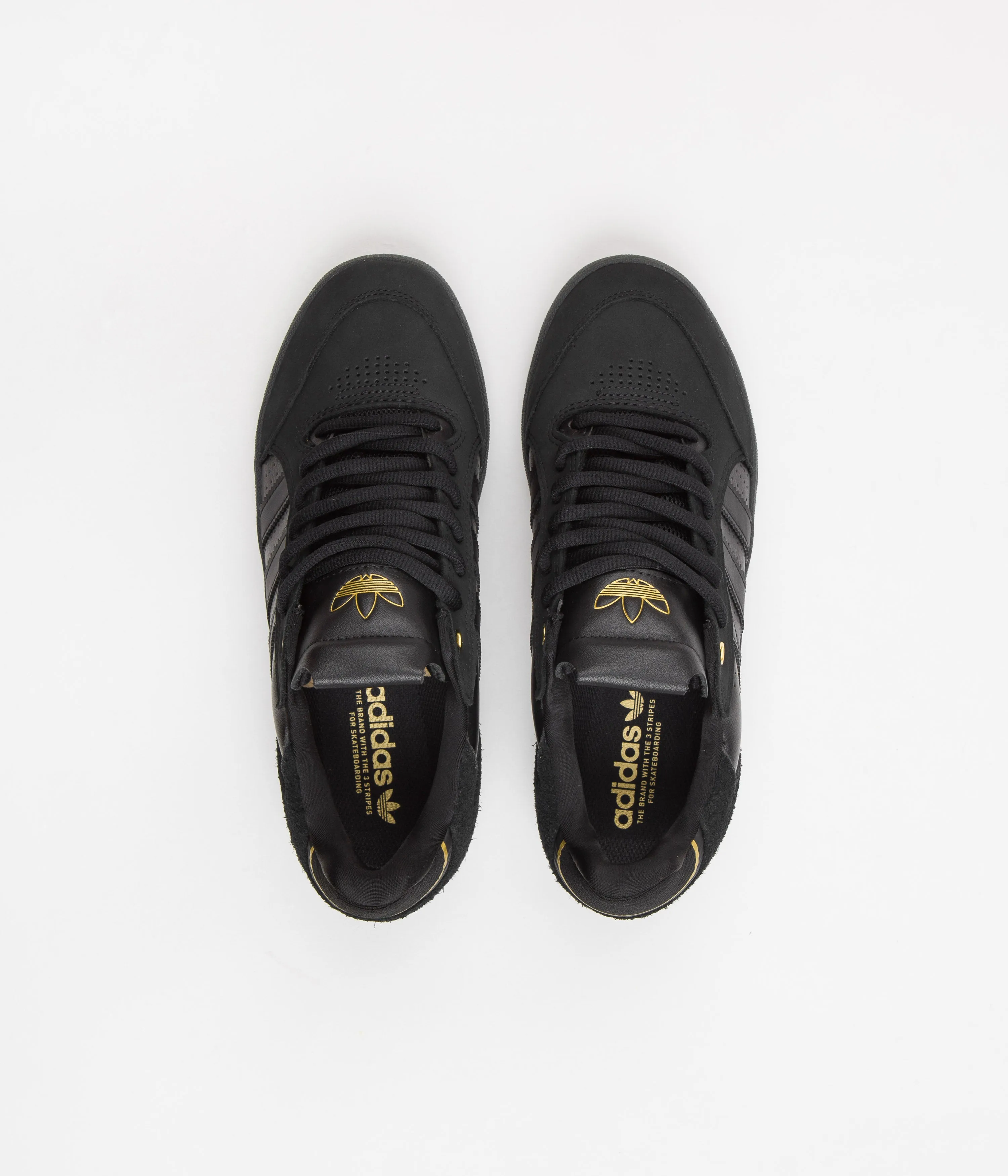 Adidas Tyshawn Low Shoes - Core Black / Core Black / Gold Metallic / Core Black