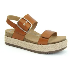 Aetrex Vania Platform Sandal (Women) - Cognac