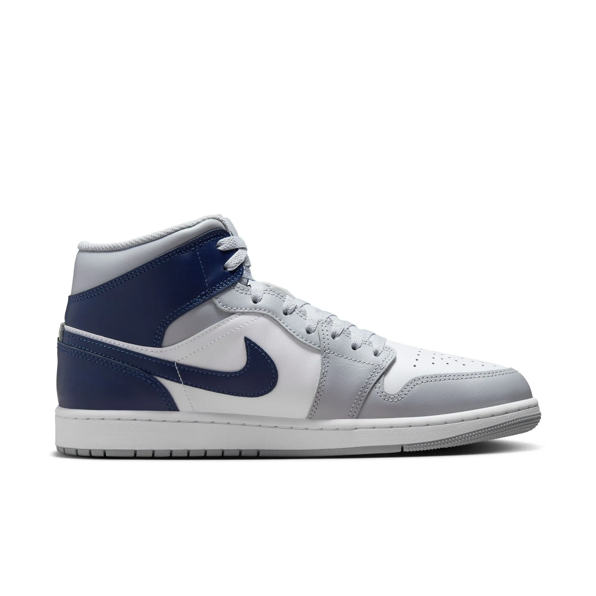 Air Jordan 1 Mid (White/Midnight Navy/Wolf Grey)