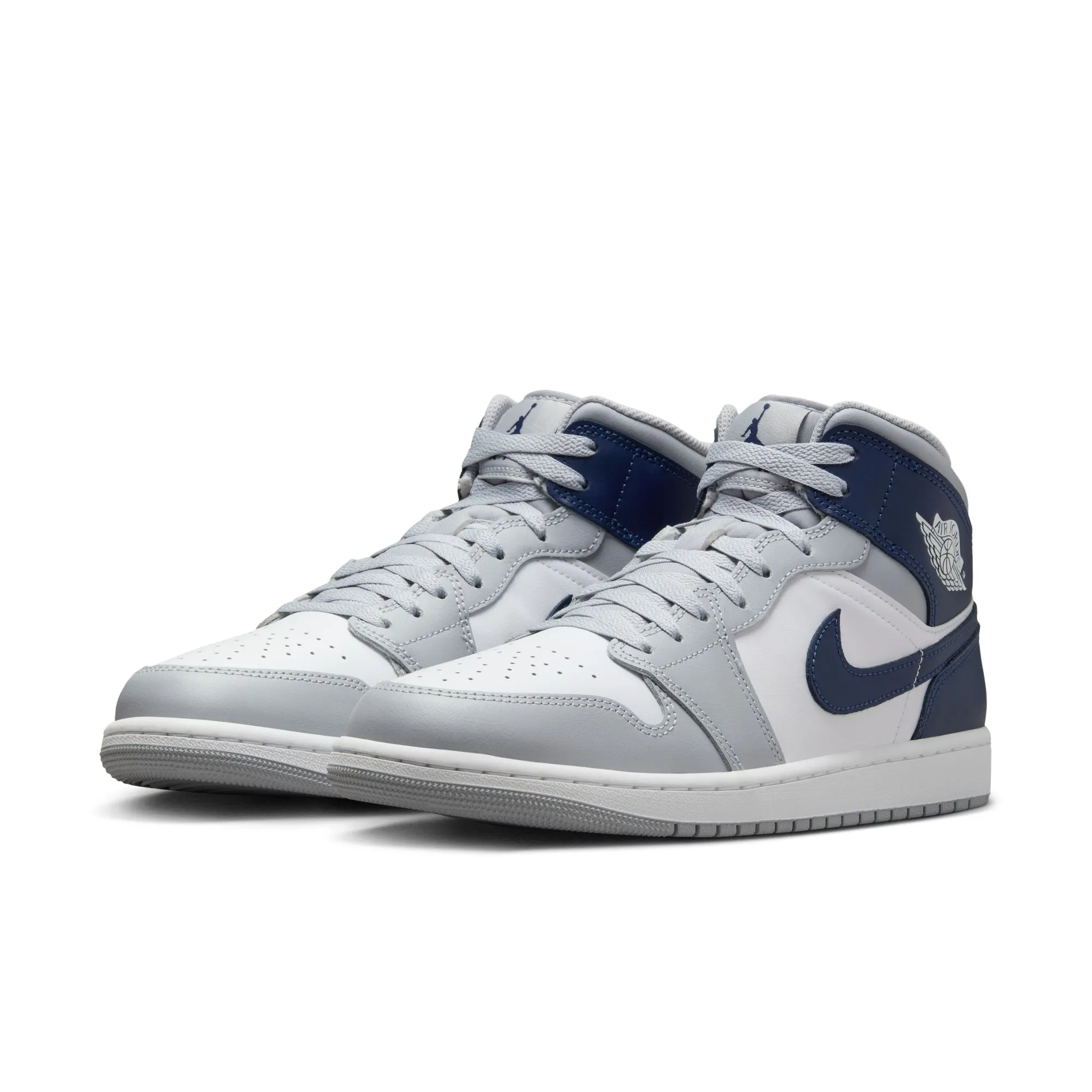 Air Jordan 1 Mid (White/Midnight Navy/Wolf Grey)