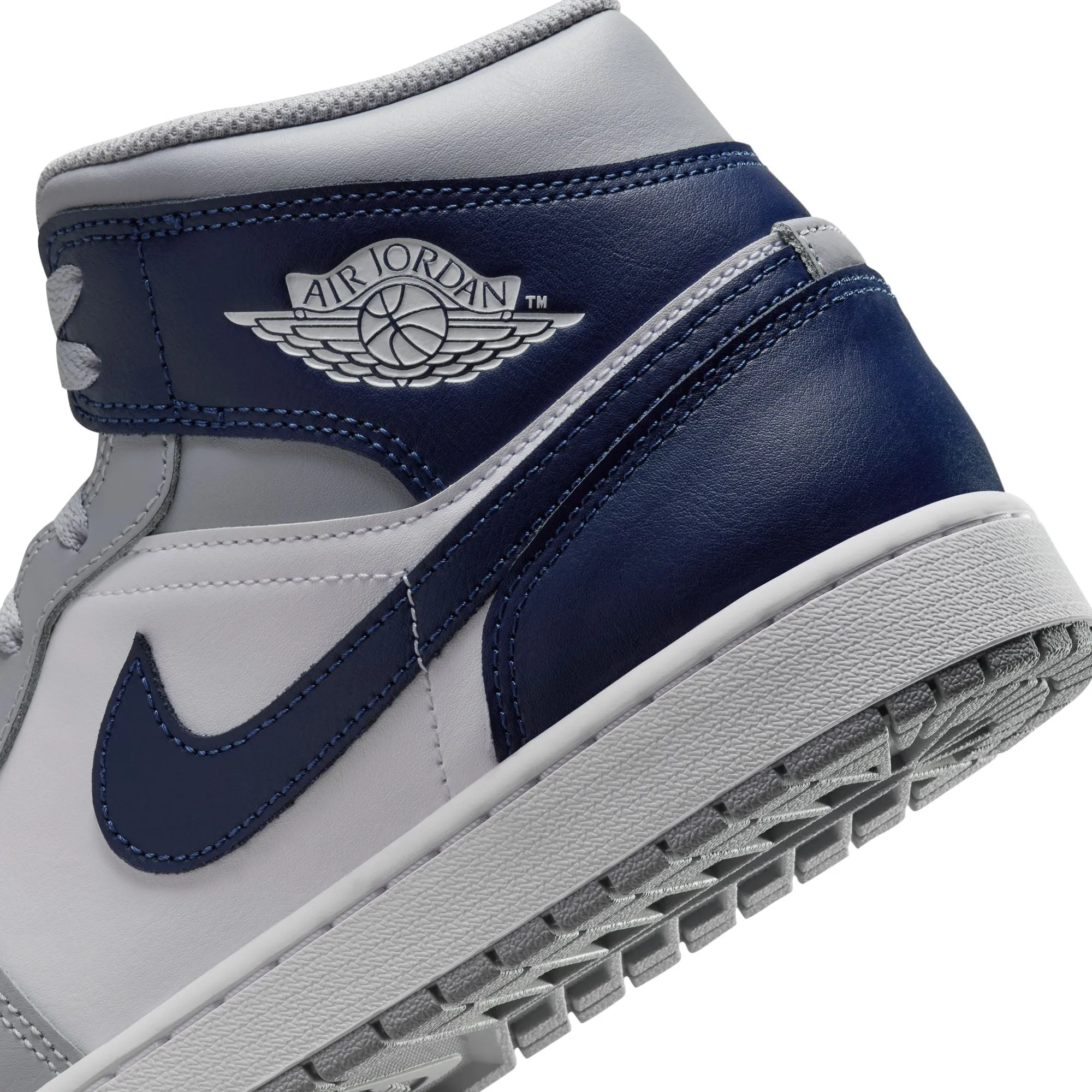 Air Jordan 1 Mid (White/Midnight Navy/Wolf Grey)