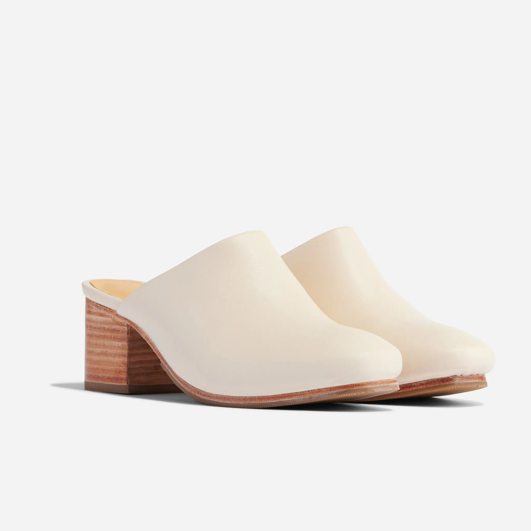 All-Day Heeled Mule Bone