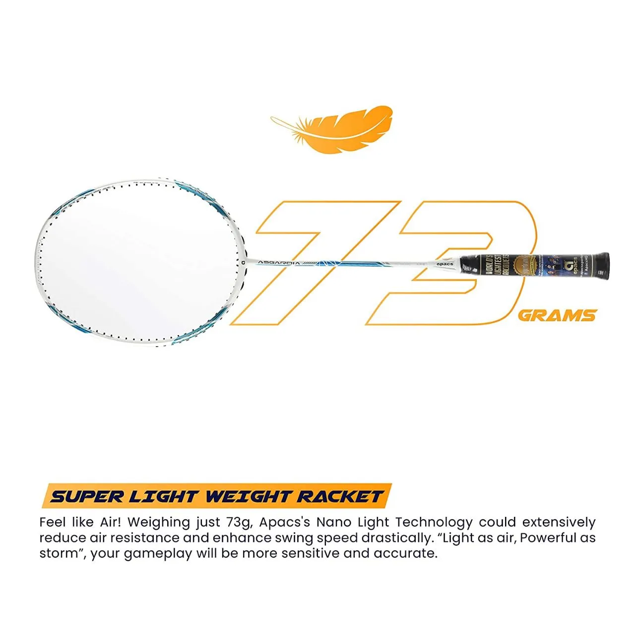 Apacs Asgardia Control Badminton Racket (Unstrung)