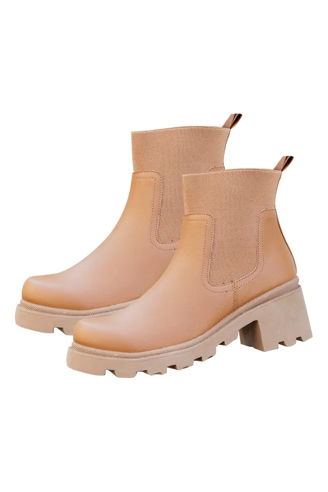 Ashley Camel Chunky Bootie