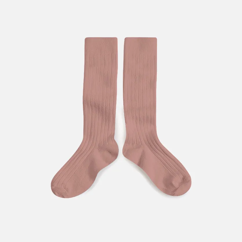 Babies & Kids Cotton Knee Socks - Rosewood