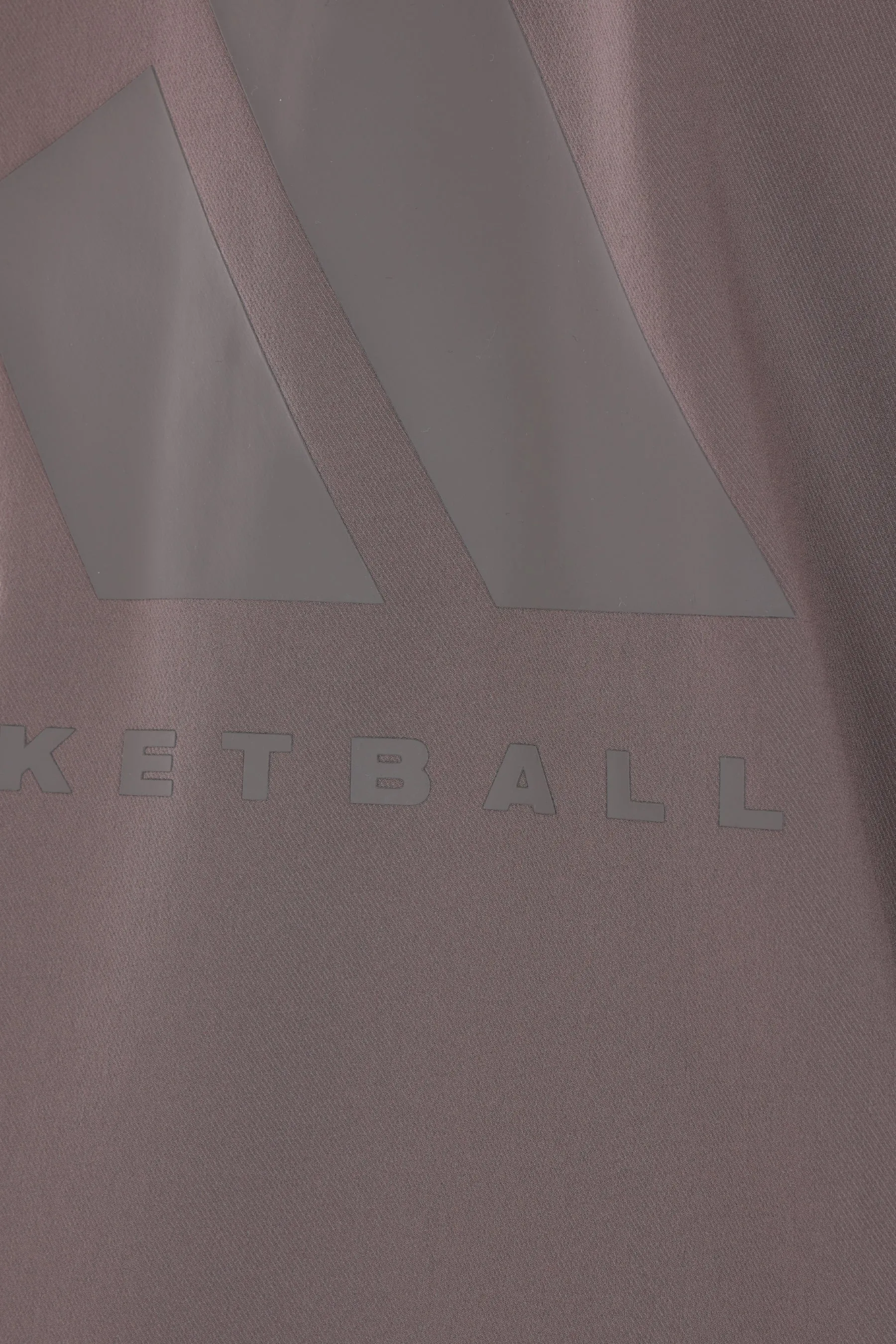 Basketball logo printed fleeced technical fabric jacket