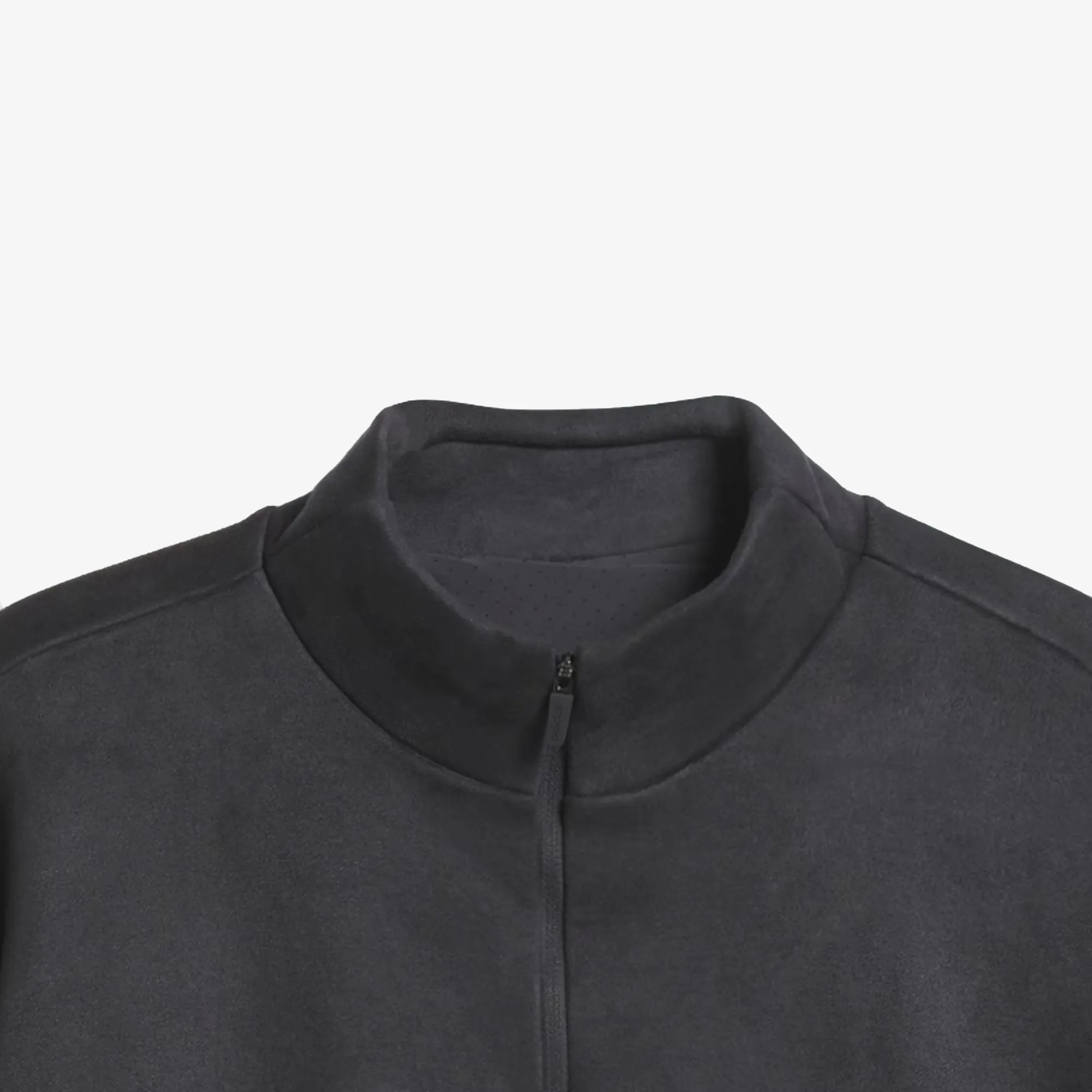 BASKETBALL SUEDED 3/4 HALF-ZIP SWEATSHIRT 'CARBON'