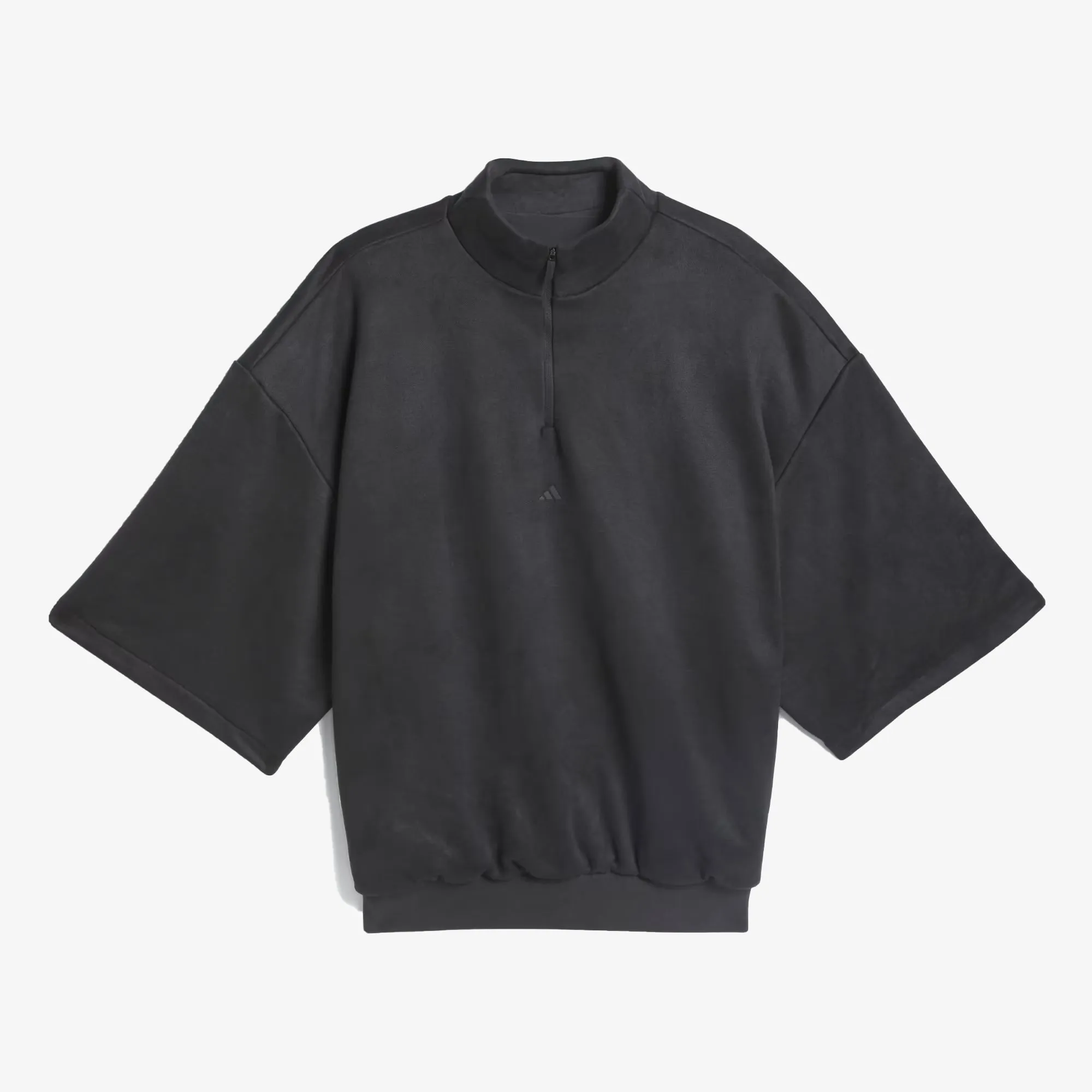 BASKETBALL SUEDED 3/4 HALF-ZIP SWEATSHIRT 'CARBON'