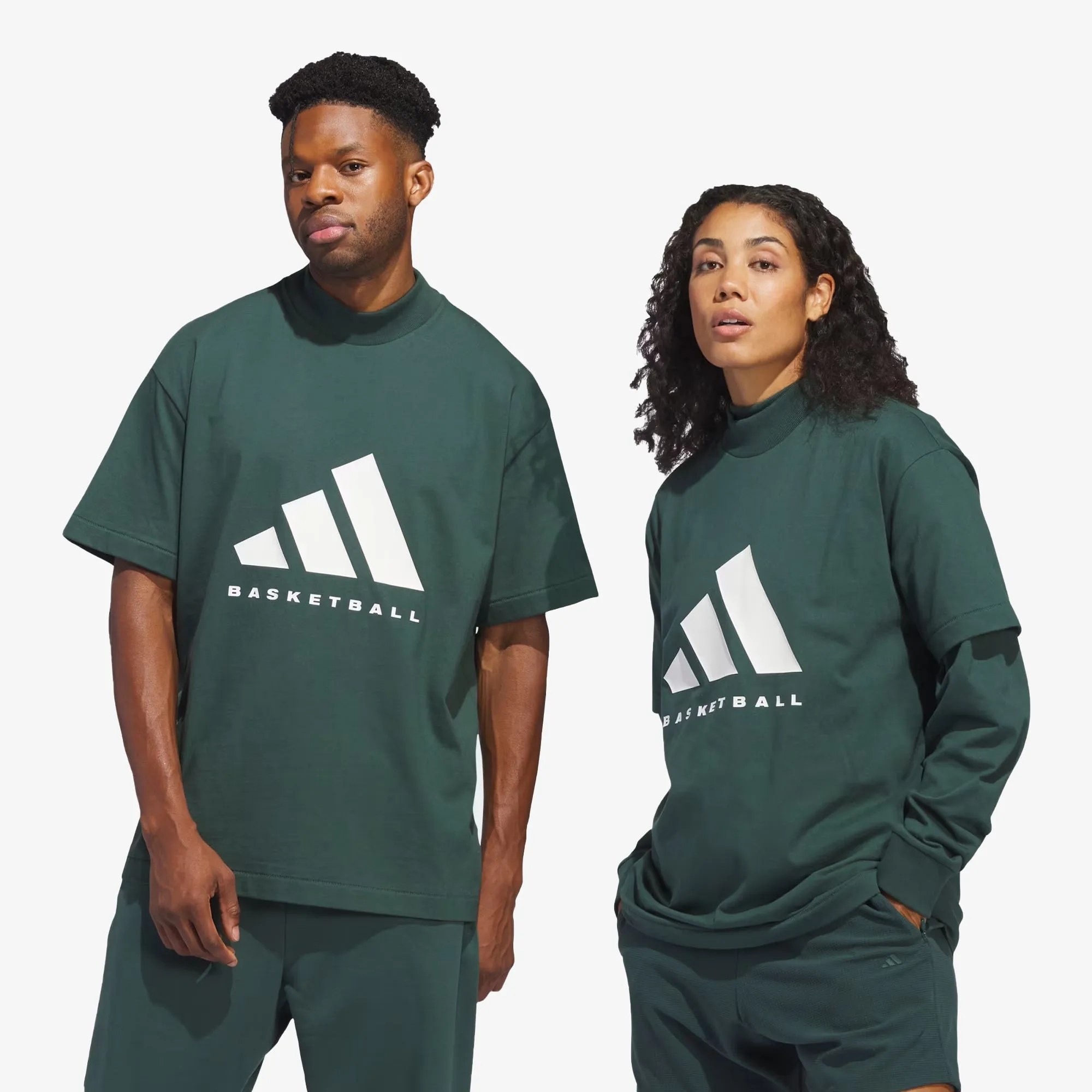 BASKETBALL TEE 'MINERAL GREEN'