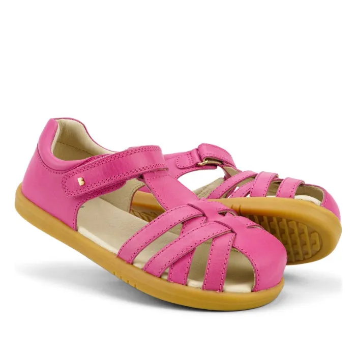 Bobux Iwalk IW Cross Jump Kids Pink Leather Sandal 636709