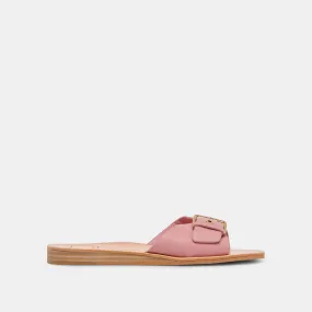 CABANA SANDALS DARK ROSE LEATHER