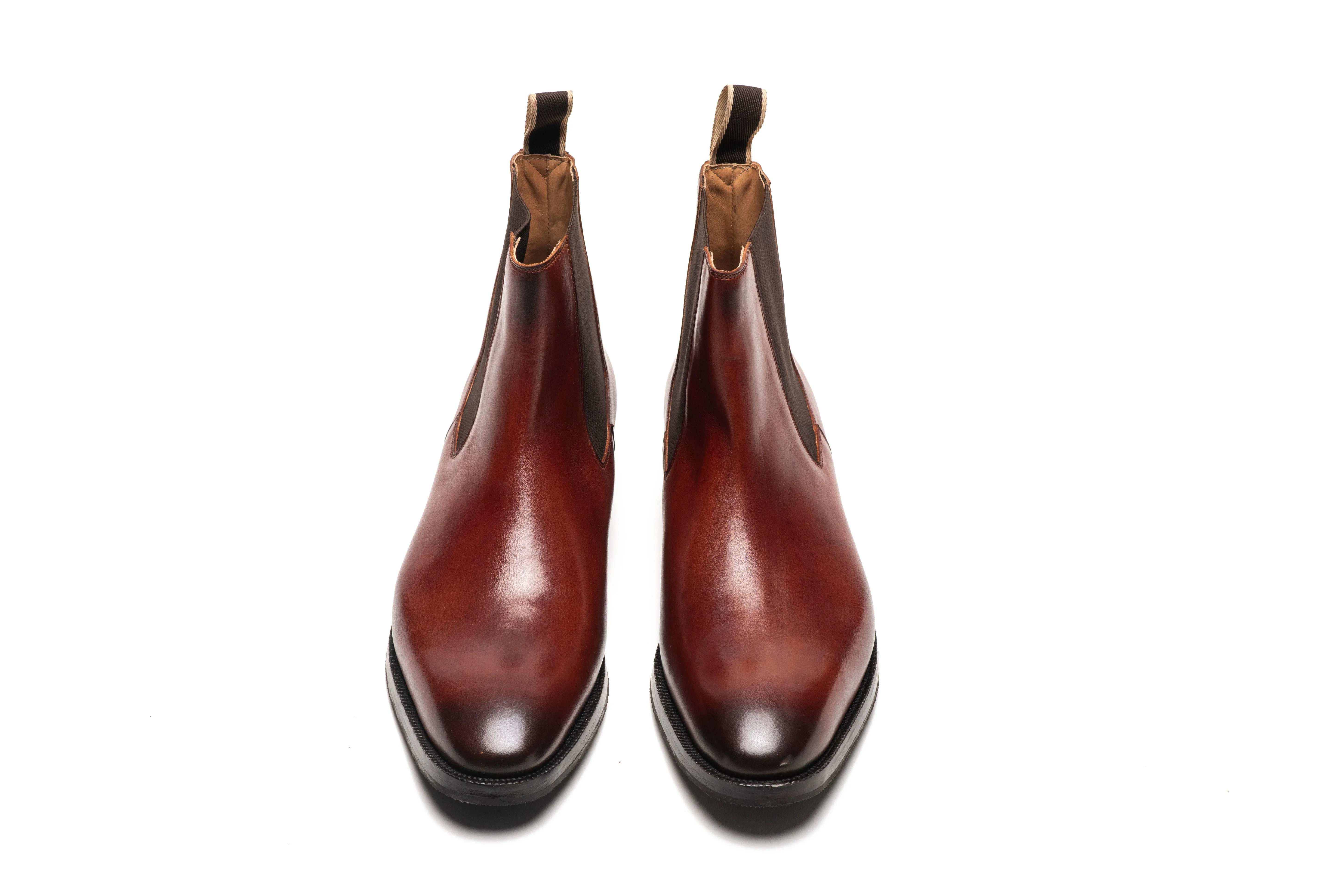 Chisel Toe Chelsea Boot - Dark Cognac