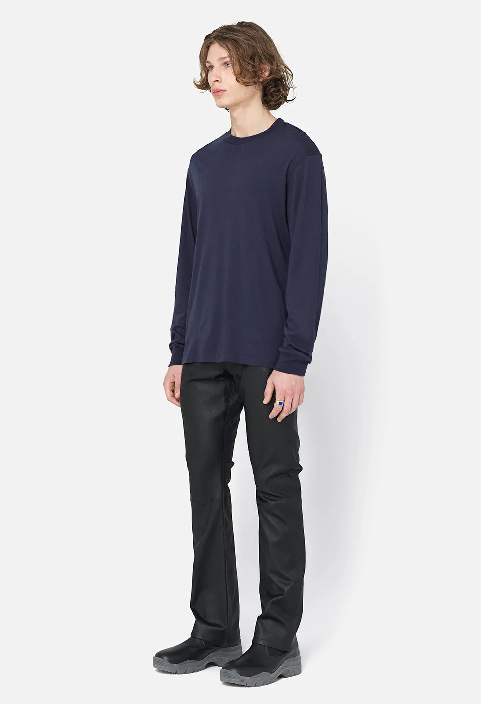 Cotton Cashmere Pullover / Navy