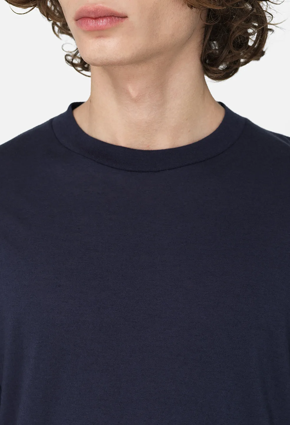 Cotton Cashmere Pullover / Navy