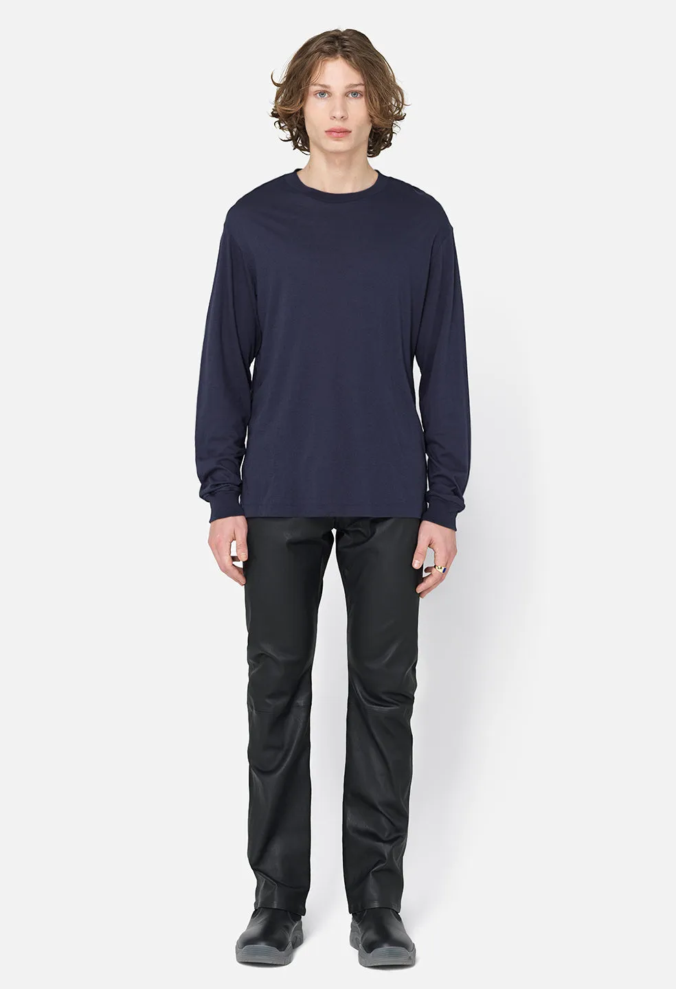 Cotton Cashmere Pullover / Navy