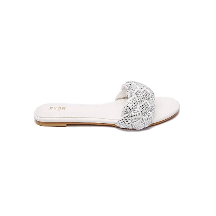 Diamante Braided Slide Sandal MY 191