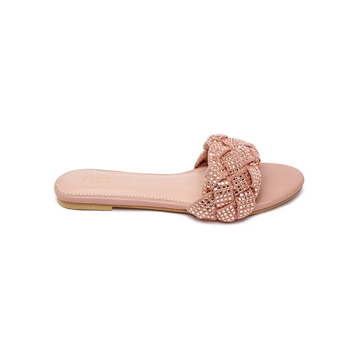 Diamante Braided Slide Sandal MY 191