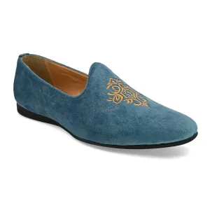 Grace Embroidered Blue Juttis