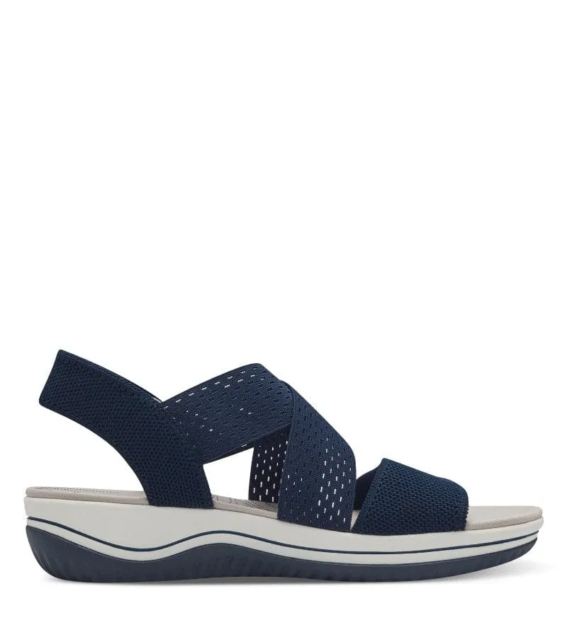 Jana Womens Navy Walking Sandal Wide Fit - 8-28762-42