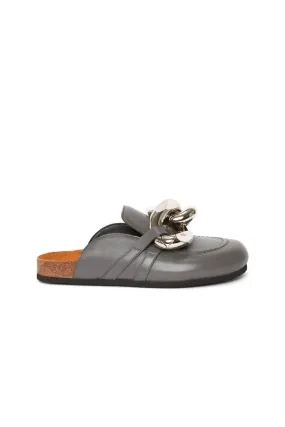 JW Anderson Chain Loafer Mules - Grey/ Silver