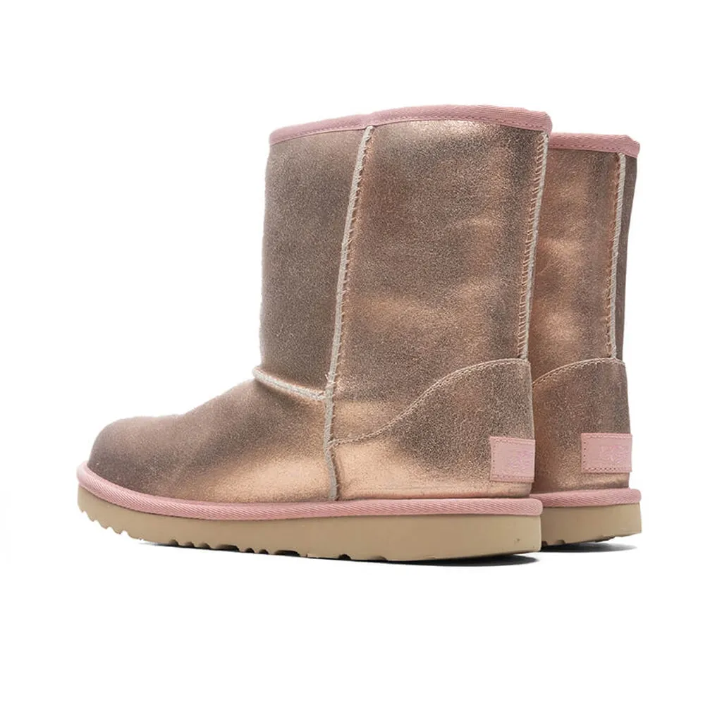 Kids Classic II Boot Metallic Glitter - Rose Gold