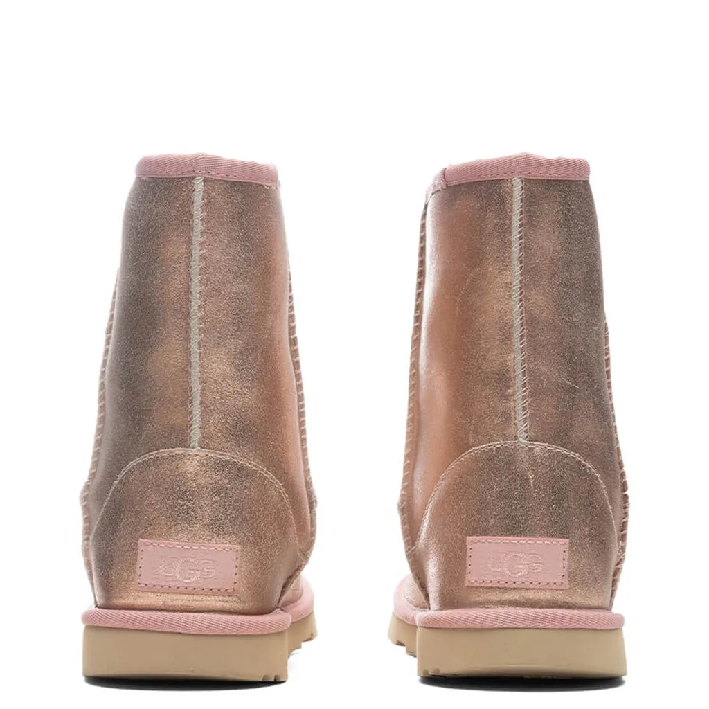 Kids Classic II Boot Metallic Glitter - Rose Gold