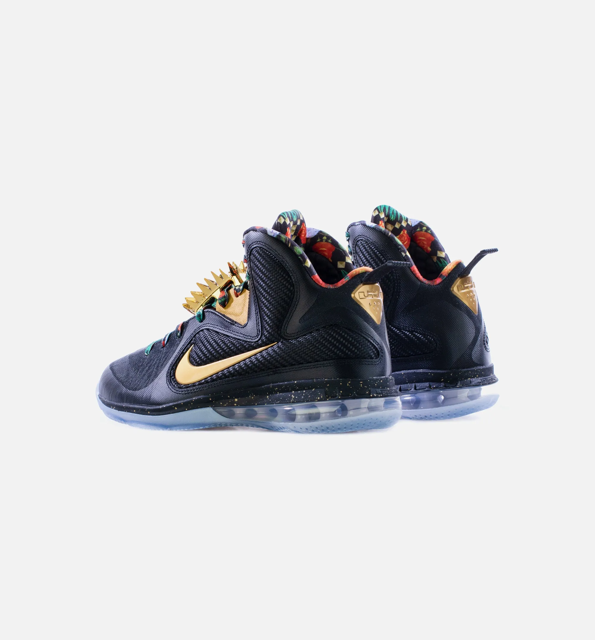 LeBron 9 Watch The Throne Mens Basketball Shoe - Black/Metallic Gold