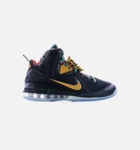 LeBron 9 Watch The Throne Mens Basketball Shoe - Black/Metallic Gold