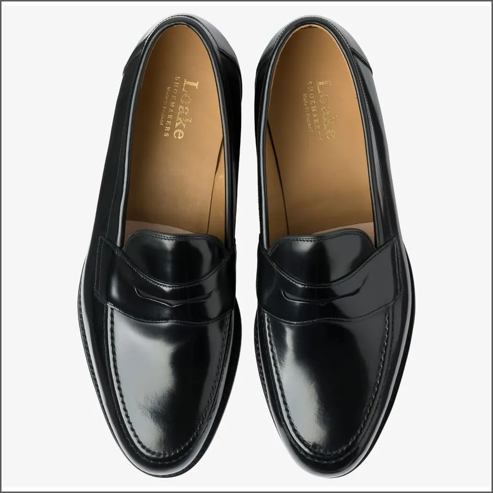 Loake Imperial Black Leather Penny Loafer Size 7 & 9 Only*