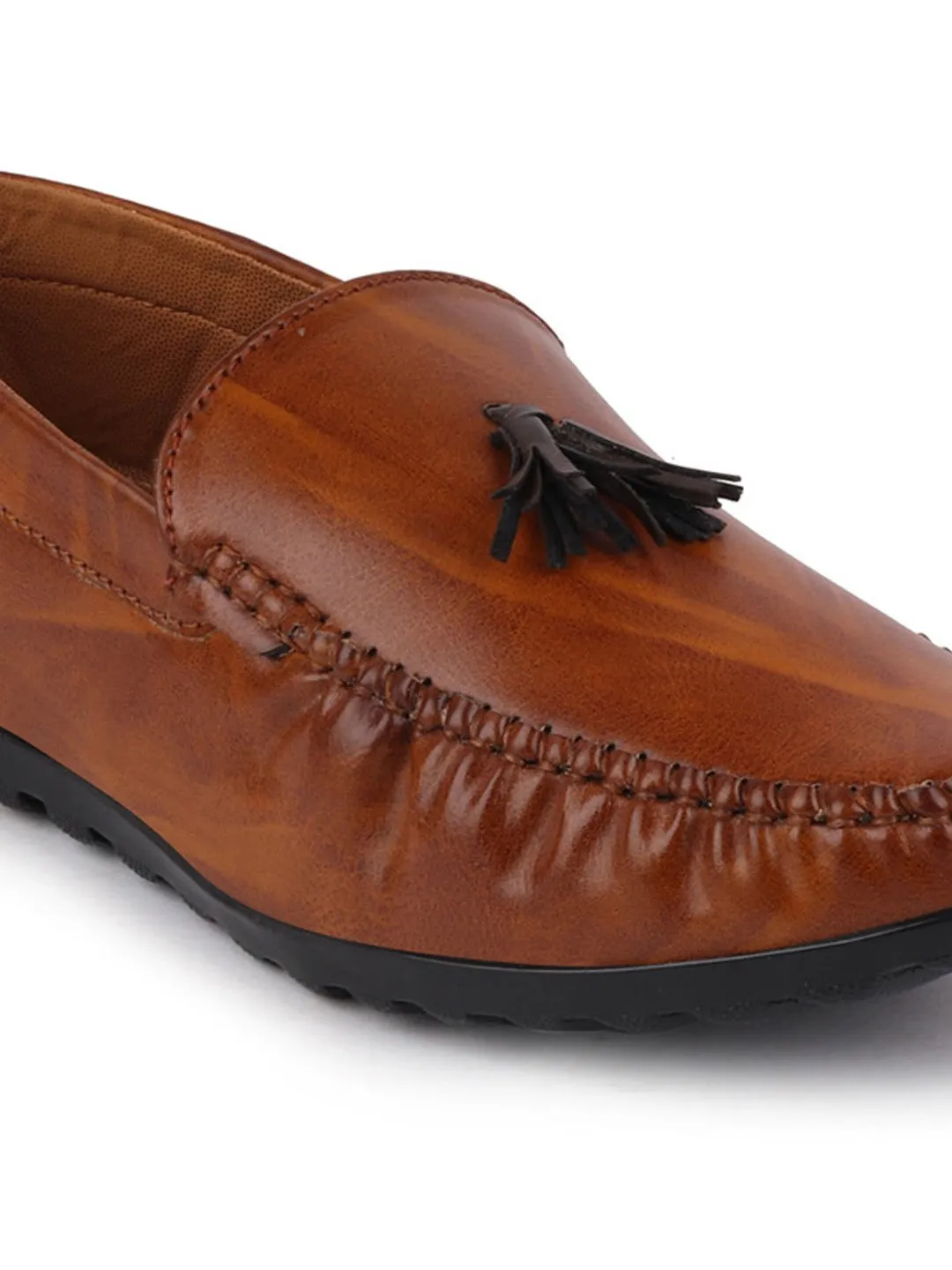 Men Tan Casual Slip-On Loafers