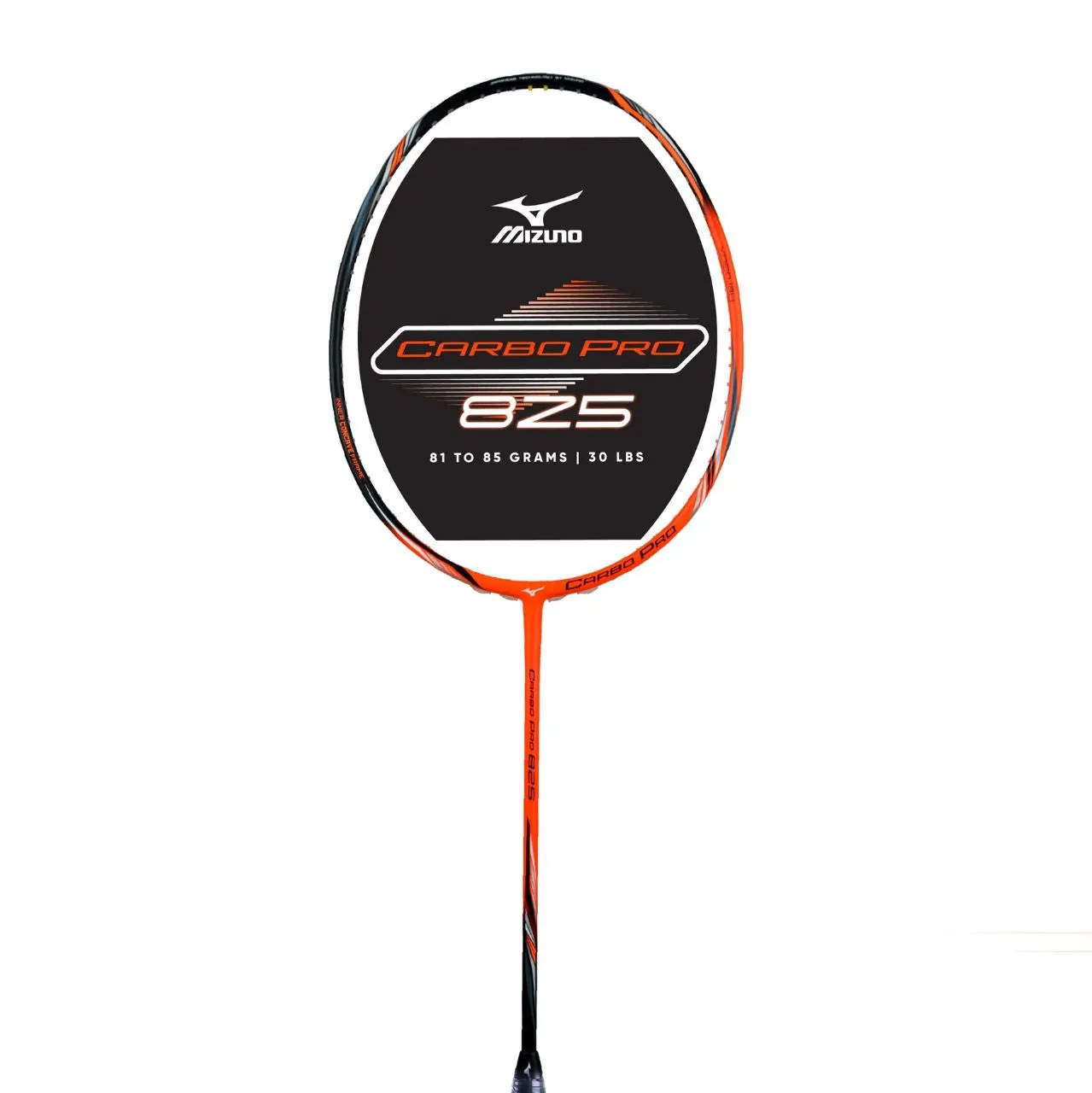 Mizuno Carbo Pro 825 Badminton Racket (Unstrung) - Orange/Black