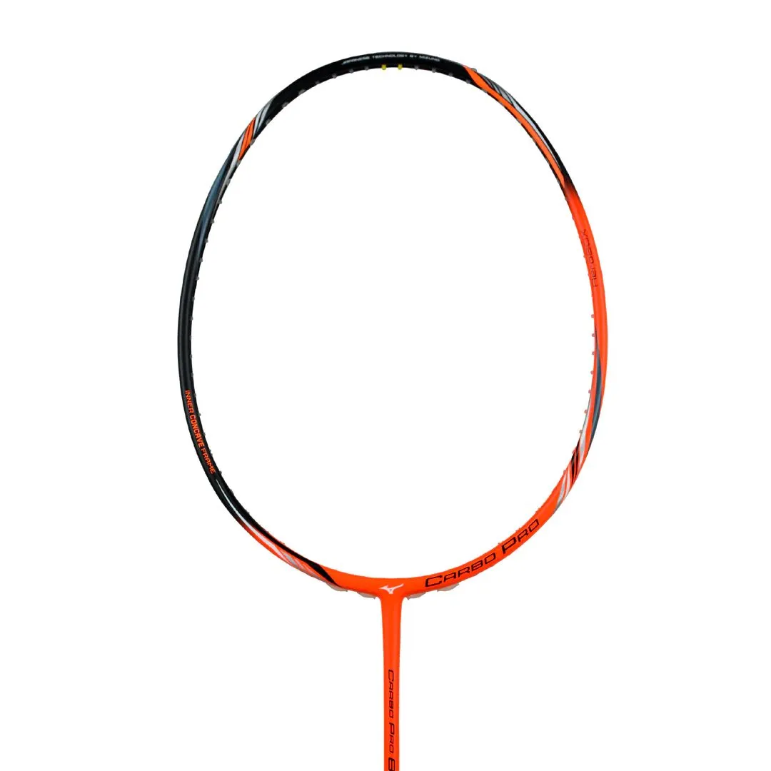 Mizuno Carbo Pro 825 Badminton Racket (Unstrung) - Orange/Black