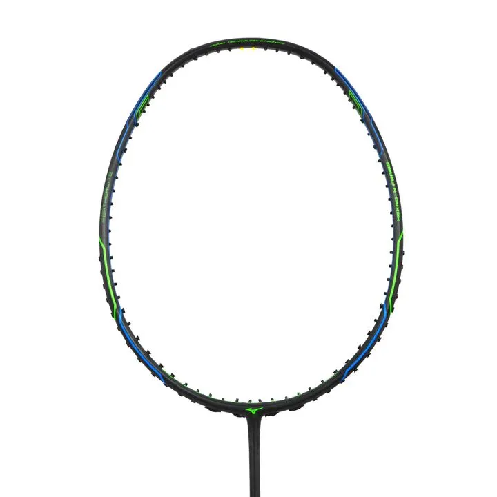 Mizuno Carbosonic Lite ll Badminton Racket 7U (Unstrung) - Matte Lacq/Cyan/Vibrant Green