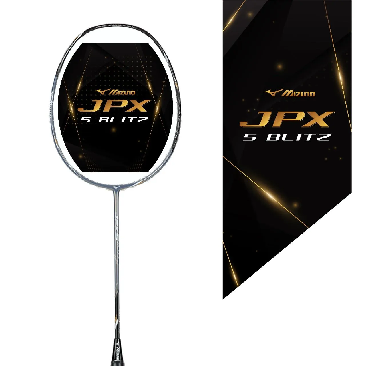 Mizuno JPX 5 Blitz Badminton Racket (Unstrung) - Grey Moss/Black/Honey Gold