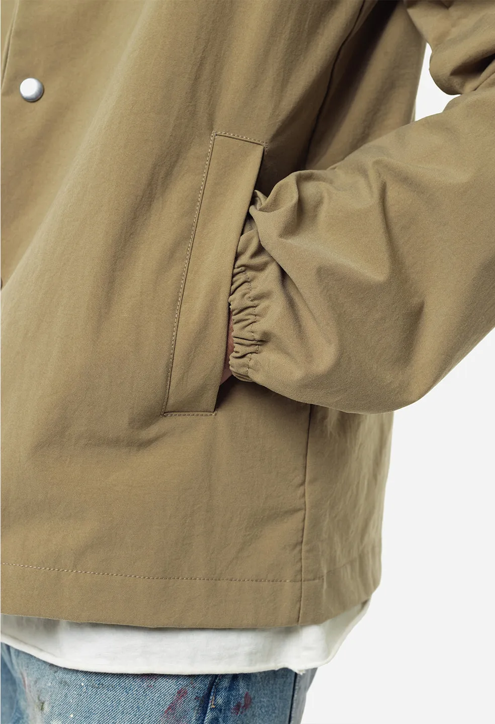 Nylon Coach's Jacket / Tan