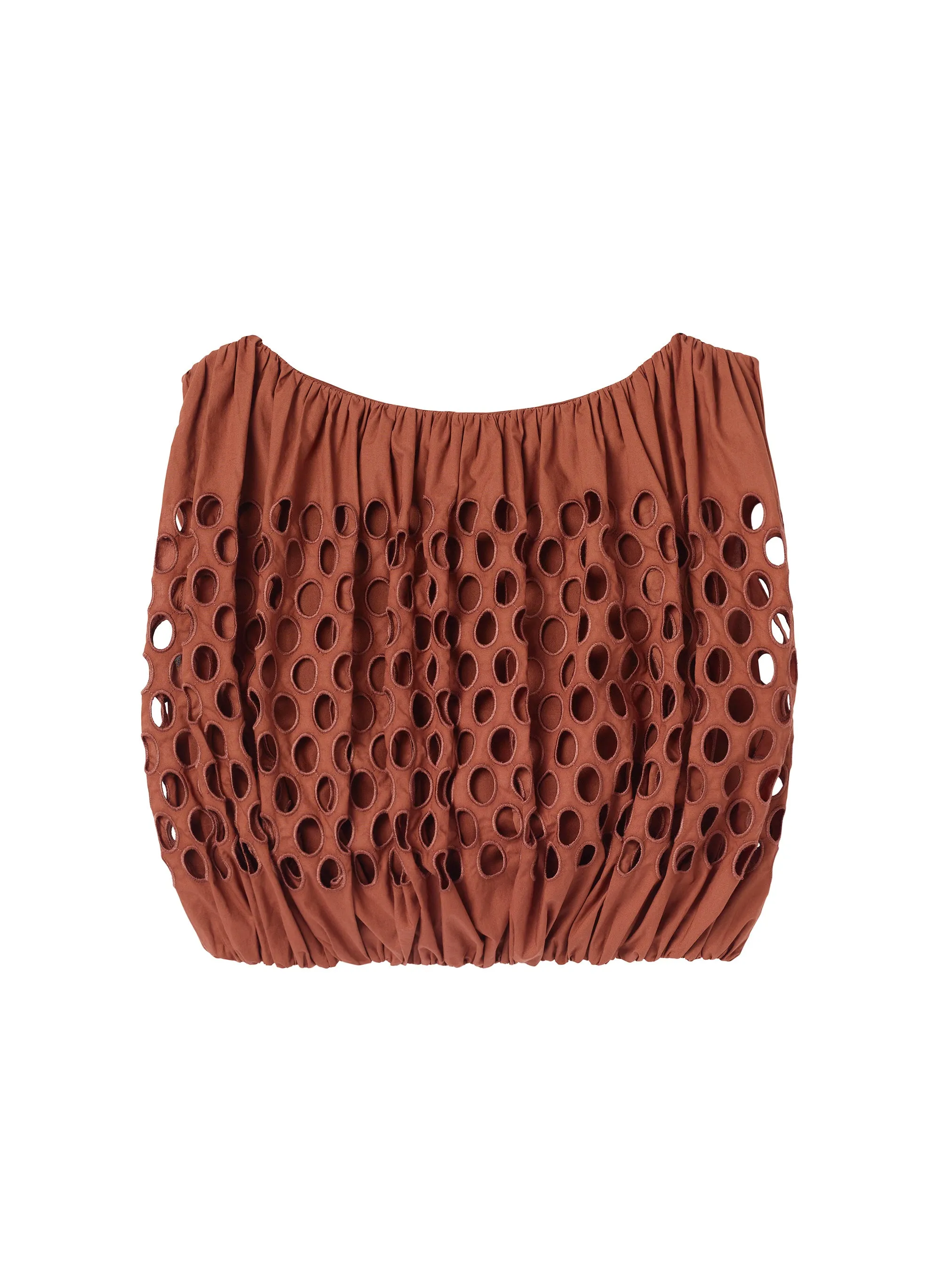 Raina Cropped Eyelet Top