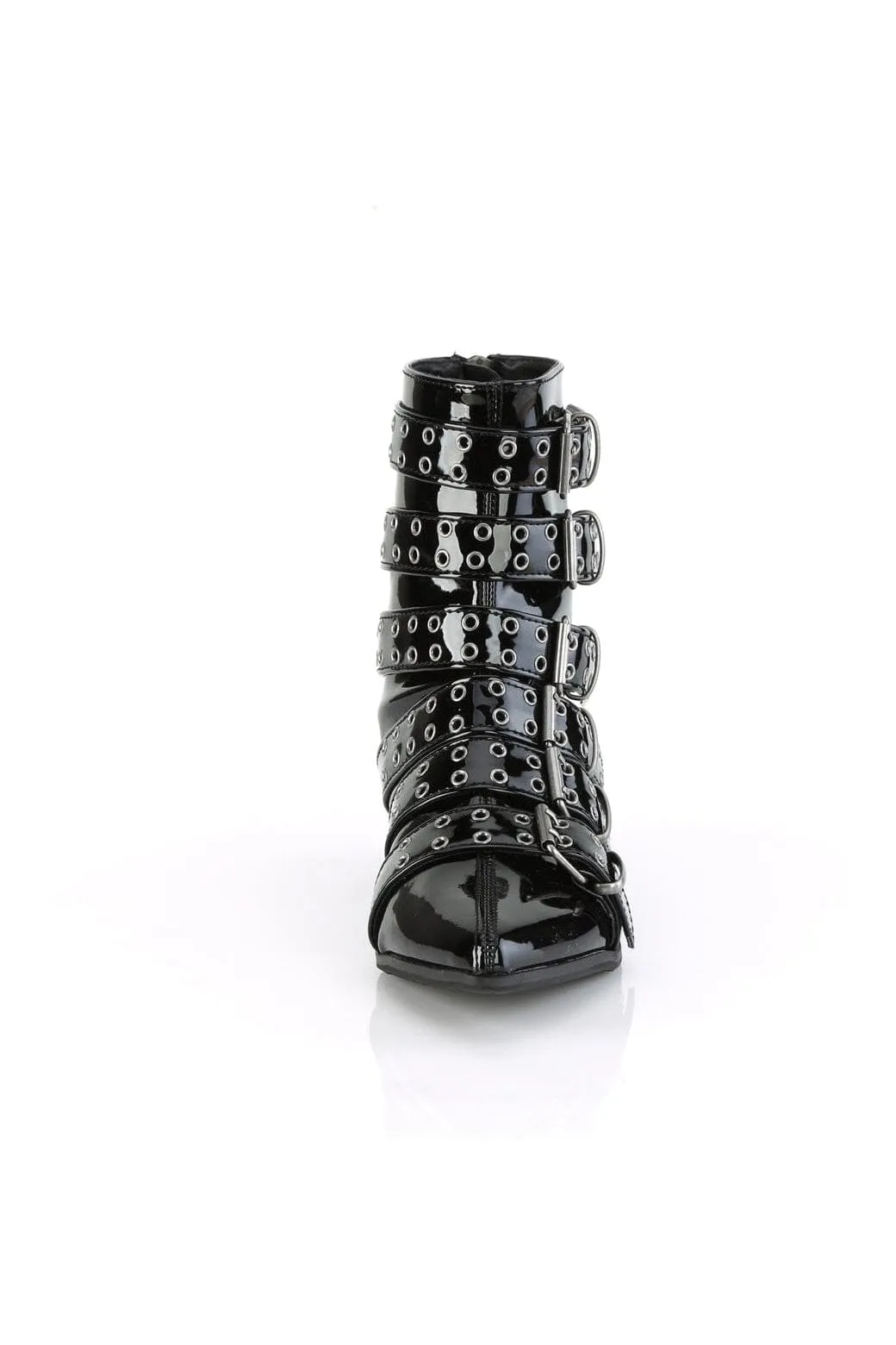 SS-WARLOCK-70 Black Patent Knee Boot