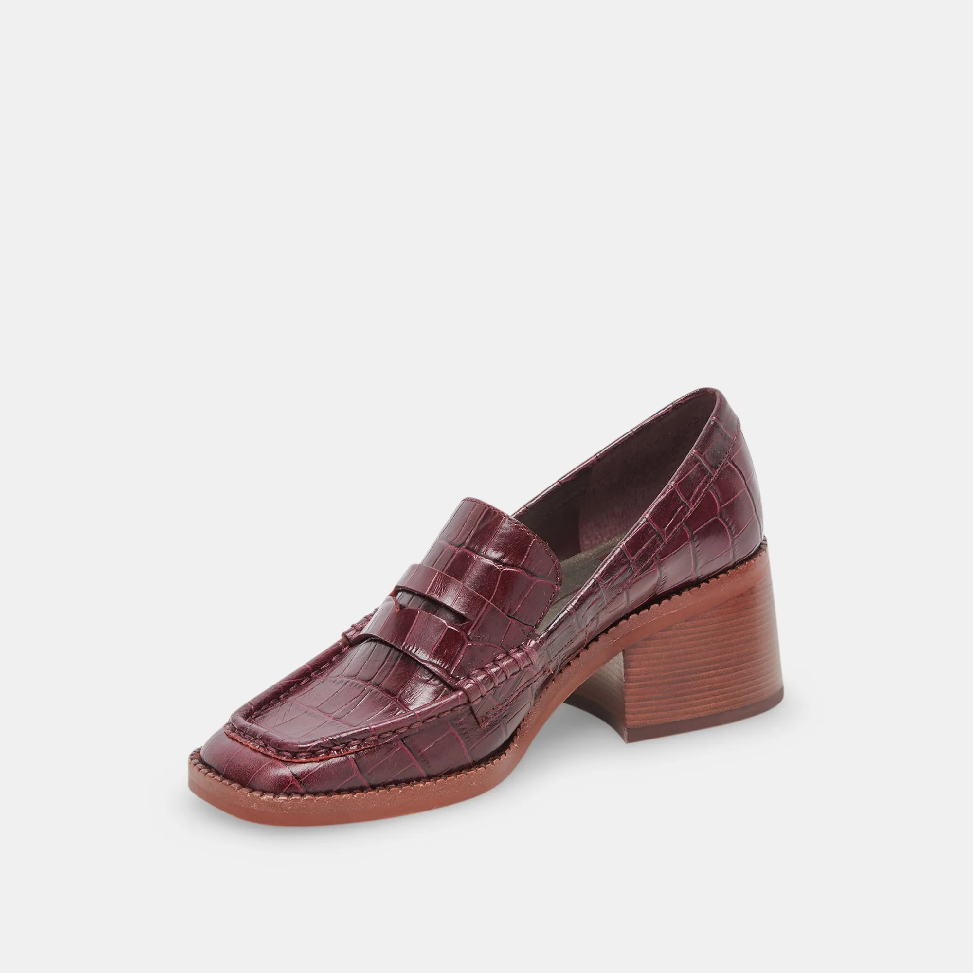 TALIE LOAFERS CABERNET EMBOSSED LEATHER