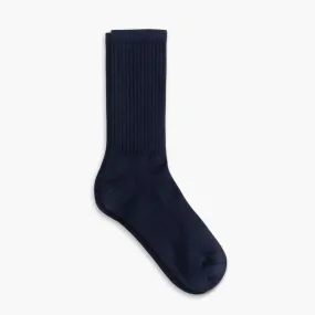 Women's Cotton Crew Sock | Navy